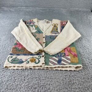 Carolyn Crawford Countryside Classics Knitted Holiday Cardigan Sweater Women M